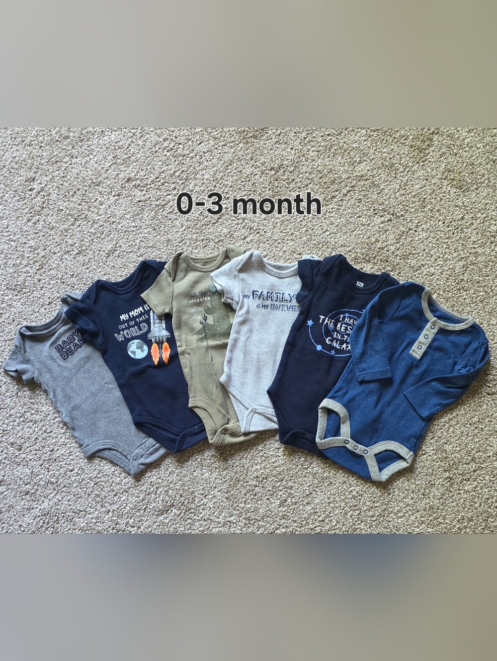 Baby Boy 0-3 Month Onesie Bundle